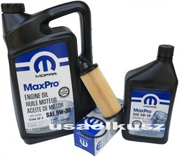Olej MOPAR MaxPro 5W30 oraz oryginalny filtr Jeep