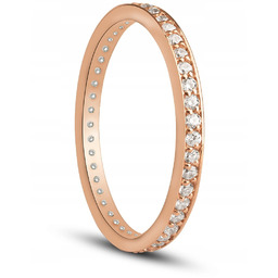 RÓŻOWE ZŁOTO ZŁOTY PIERŚCIONEK OBRĄCZKA 585