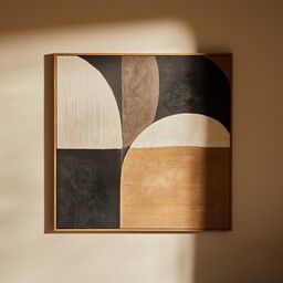 ręcznie zdobiony obraz na płótnie w ramie rosso