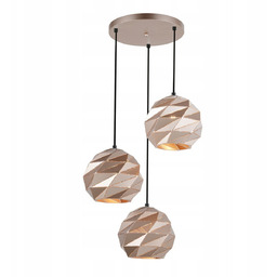 Potrójna złota kula lampa wisząca Palermo