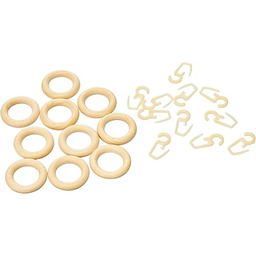 GARDINIA Kółka do karnisza Montana, z haczykami