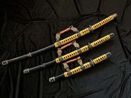 Zestaw Tachi Katana Wakizashi Tanto Plus Stojak HKS013