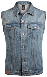 kamizelka DENIM VEST blue jeansowa-S