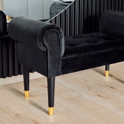 Welurowy szezlong w stylu glamour wykończony cyrkoniami atlin