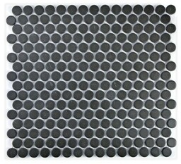 Mozaika gresowa Czarna Kółka Matowa 31,5x29,4x0,5 cm