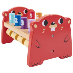 TOOKY TOY Wbijak Przebijak Drewniany Kolorowy