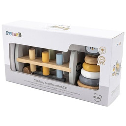 VIGA Zabawka edukacyjna PolarB Zestaw Przebijanka i piramidka