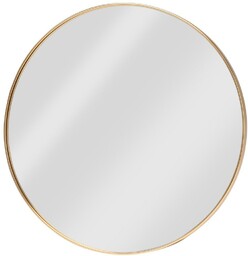 Lustro ścienne złote okrągłe 50 cm