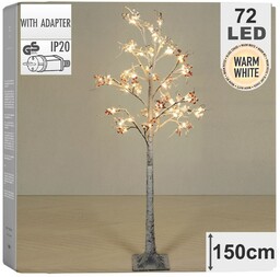Drzewko świąteczne świecące zewnętrzne 72 LED 150 cm