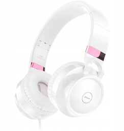 Słuchawki dla DJa Nauszne Picun C60 Biało różowe