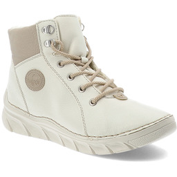 Rieker Białe Botki Ocieplane Obuwie Damskie