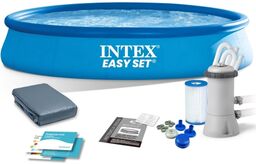 Basen ogrodowy rozporowy z pompą, 4w1, Intex, 457x84