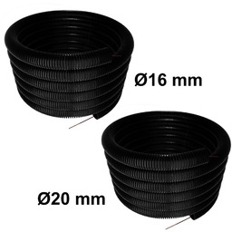 Rura karbowana z pilotem peszel 16mm czarna 750N