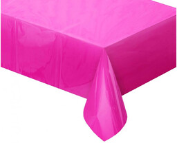 Obrus foliowy metaliczny ciemnoróżowy - 137 x 183