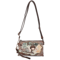 Anekke Brązowa Elegancka Saszetka Damska Z Laleczką