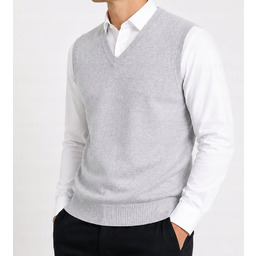 Sweter męski bez rękawów bezrękawnik pulower kamizelka męska