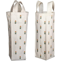 Bonamaison Bawełniana torba na wino z nadrukiem cyfrowym,