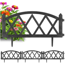 Płotek ogrodowy szary 57x25 cm 4 szt.