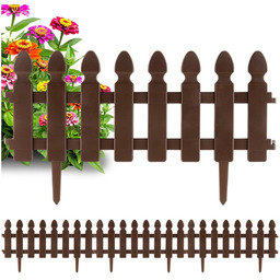 Płotek ogrodowy brązowy 49x21 cm 4 szt.