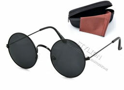 Stylion Okulary lenonki czarne przeciwsłoneczne hippie retro +