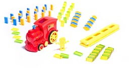 UKŁADANKA DOMINO z pociągiem efekty dźwiękowe 80 elementów