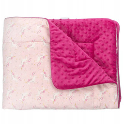 Kocyk niemowlęcy Martex Jednorożec różowy miękki bawełniany