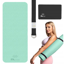 Zestaw Mata Do Jogi Antypoślizgowa Tpe Duża Kostki