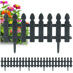 Płotek ogrodowy szary 49x21 cm 4 szt.