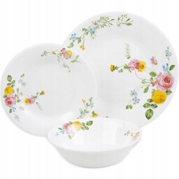 Komplet Zestaw Serwis Obiadowy Talerze 18el 6 Osób