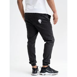 Joggery Jeansowe Marvel Punisher Small Czarne Marmurkowe L