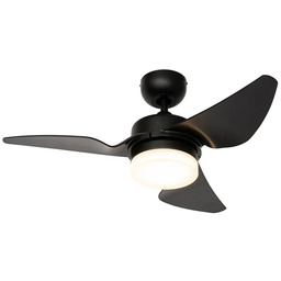 Wentylator sufitowy czarny 86,7 cm z LED