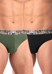Slipy męskie bambusowe (2 pack) z ozdobną gumą