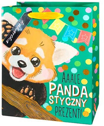 Torebka prezentowa Panda - średnia - 1 szt.