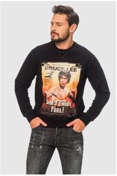 DSQUARED2 Czarna bluza męska z brucem lee