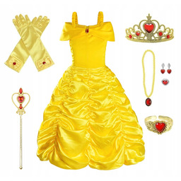 Strój Księżniczka Bella Królewna Piękna i Bestia Akcesoria