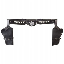 Kabura Podwójna Szeryf Kowboj Pas Z Gwiazdą