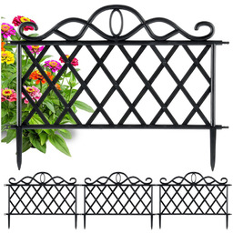 Płotek ogrodowy czarny 48x27 cm 4 szt.