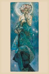 Alfons Mucha Księżyc - Secesja - plakat