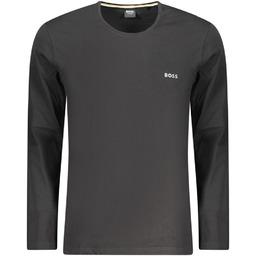 MĘSKA KOSZULKA Z DŁUGIM RĘKAWEM BOSS CZARNA