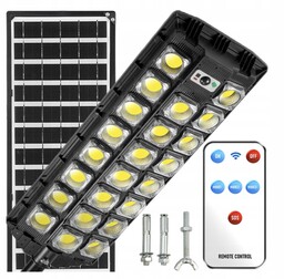 Lampa Uliczna 2200W Latarnia Panel Solarny Czujnik Ruchu