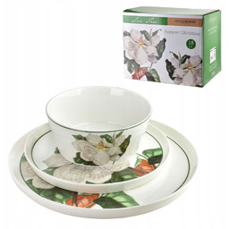 Talerze Serwis Komplet Obiadowy 18 El. Porcelana