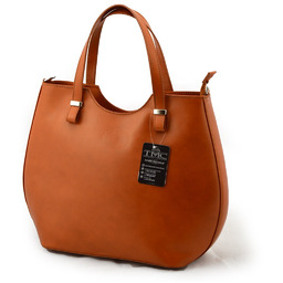 Elegancka stylowa duża skórzana shopperka do ręki