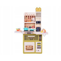 Duża Kuchnia Lodówka Kran Zmywarka Naczynia Akcesoria