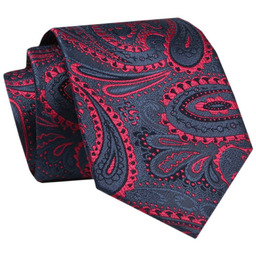 Męski Krawat - ALTIES - Klasyczny - Granatowy