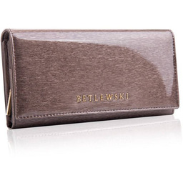 Portfel skórzany BETLEWSKI szary ZBPD-BS-106
