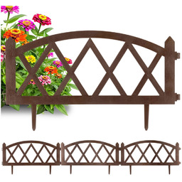 Płotek ogrodowy brązowy 57x25 cm 4 szt.