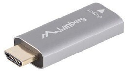 Lanberg Adapter HDMI(M)-Displayport(F)4K srebrny