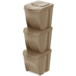 PROSPERPLAST Kosza na śmieci Sortibox IKWB25S3W (3x25l) Naturo