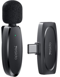 Yesido Bezprzewodowy mikrofon na klipsie Lavalier Mic, USB-C,