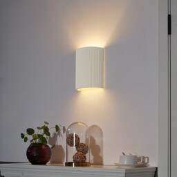 Skandynawska Lampa Ścienna Beżowa Owalna - Plaster